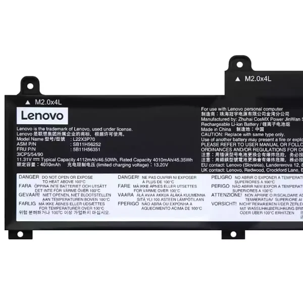 Batería Para Laptop LENOVO L22B3P70 L22X3P70 L22M3P70 - Imagen 3