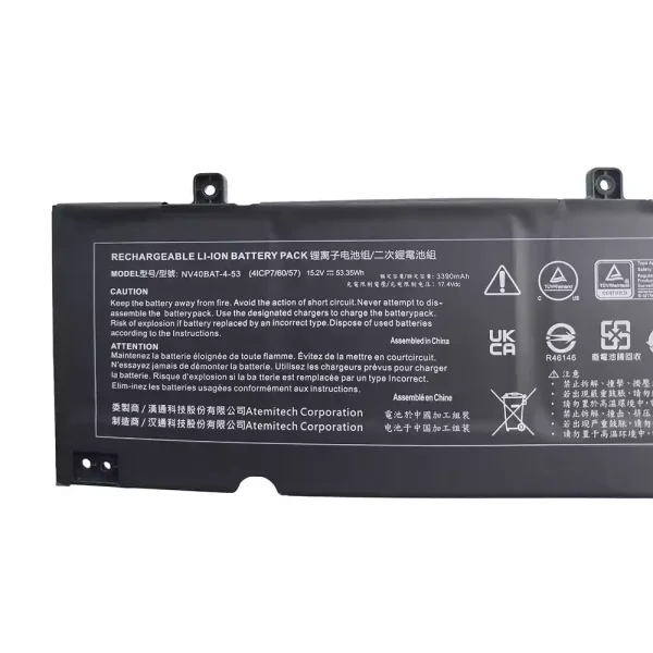Batería Para Laptop CLEVO NV40BAT-4-53 - Imagen 3