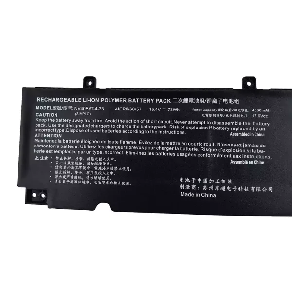 Batería Para Laptop NV40BAT-4-73 6-87-NV4RS-74M00 - Imagen 2