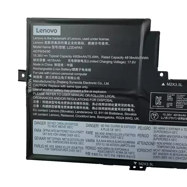 Batería Para Laptop LENOVO L22D4PA5 L22C4PA5 L22M4PA5 - Imagen 3