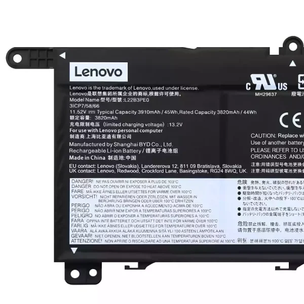 Batería Para Laptop LENOVO L22B3PE0 L22C3PE0 L22M3PE0 - Imagen 3