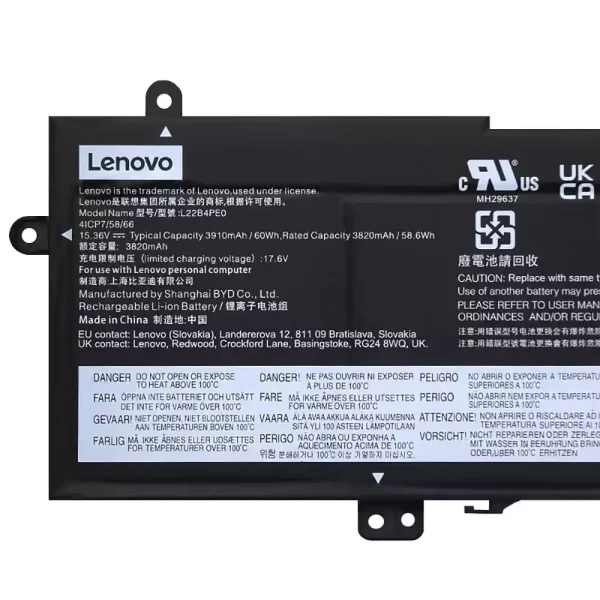 Batería Para Laptop LENOVO L22B4PE0 L22C4PE0 L22D4PE0 L22M4PE0 - Imagen 3