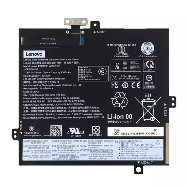 Batería Para Laptop LENOVO L22B2PH1 L22D2PH1