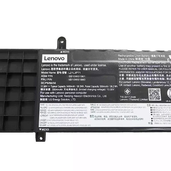 Batería Para Laptop LENOVO L21L3P71 L21C3P71 L21M3P71 - Imagen 3