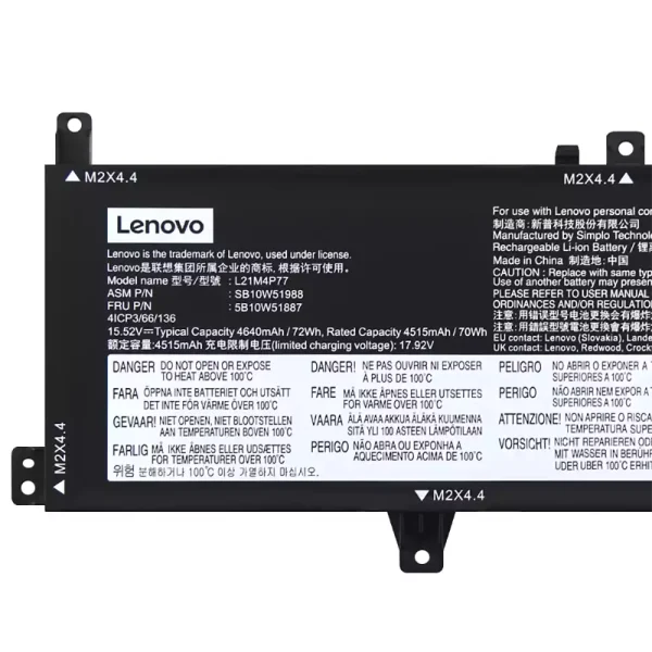 Batería Para Laptop LENOVO L21M4P77 L21D4P77 - Imagen 3