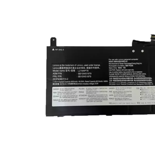 Batería Para Laptop LENOVO L21M4P76 L21D4P76 - Imagen 3