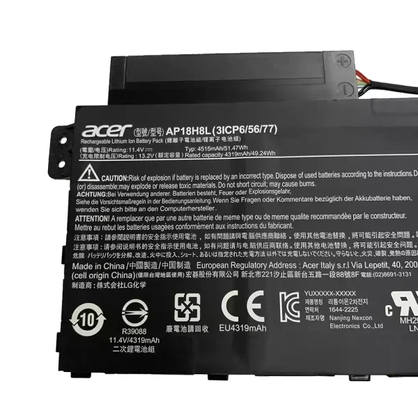 Batería Para Laptop ACER AP18H18L - Imagen 2