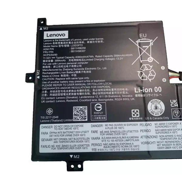 Batería Para Laptop LENOVO L22D3P72 L22M3P72 - Imagen 3