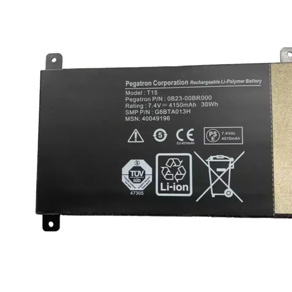 Batería Para Laptop 0B23-00BR000 G6BTA013H T15 - Imagen 2