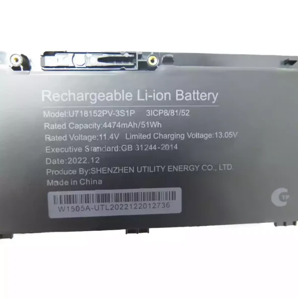 Batería Para Laptop U718152PV-3S1P - Imagen 2