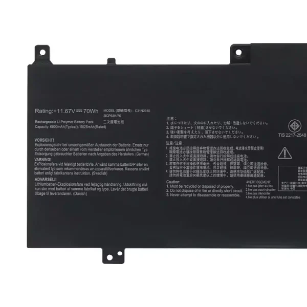 Batería Para Laptop ASUS C31N2310 - Imagen 3