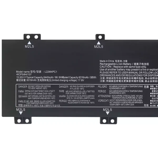 Batería Para Laptop LENOVO L22M4PC1 L22D4PC1 L22X4PC1 - Imagen 3