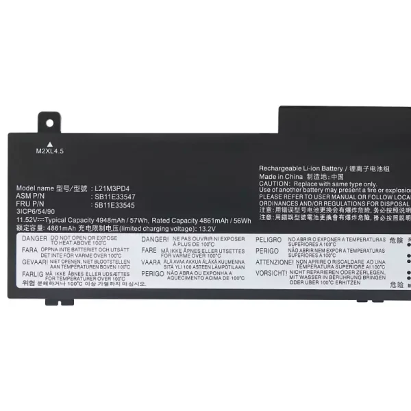Batería Para Laptop LENOVO L21M3PD4 - Imagen 3