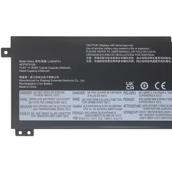 Batería Para Laptop LENOVO L23N4PG1 L23X4PG1 L23D4PG1 - Imagen 3