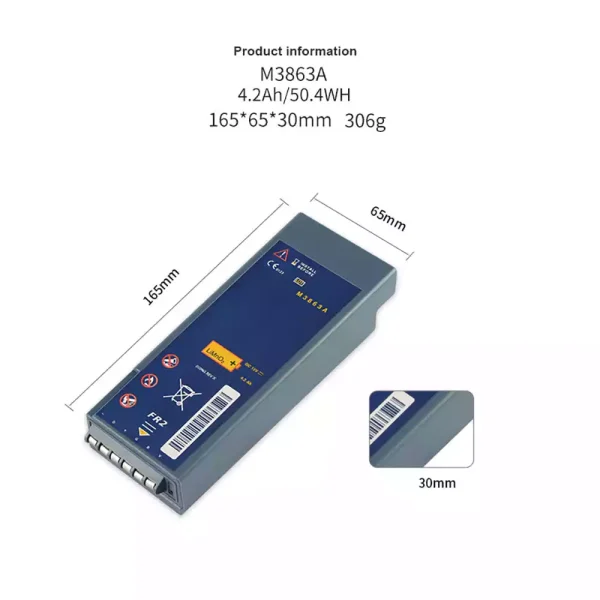 Batería para Philips HeartStart FR2 HeartStart FR2+ M3860A M3861A M3863A M3840A M3841A - Imagen 3