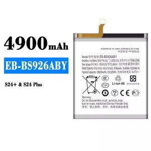 Batería EB-BS926ABY para Samsung S24+/S24 Plus