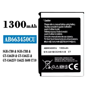 Batería AB663450CU para Samsung SCH-i780/SCH-i788/FT-C6620/GT-C6625