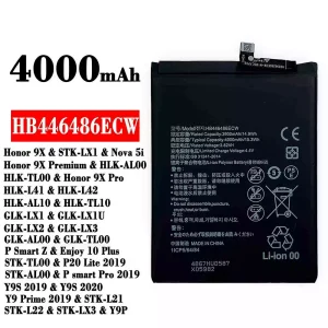 Batería HB446486ECW para HUAWEI Honor 9X/Honor 9X Pro