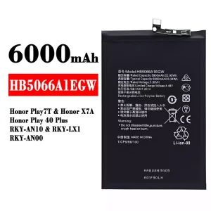 Batería HB5066A1EGW para HUAWEI Honor Play 7T/ Honor X7A/Honor Play 40 Plus