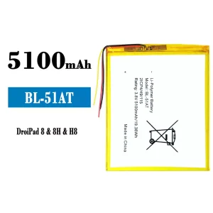 Batería BL-51AT para Tecno DroiPad 8 / 8H