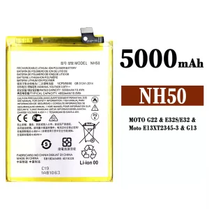 Batería NH50 para Motorola MOTO G22 / E32S / E32 / E13 / G13 / K15+