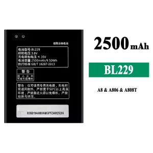 Batería BL229 para Lenovo A8/A806/A808T