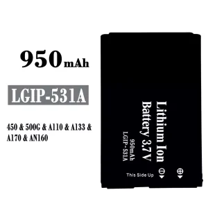 Batería LGIP-531A para LG 450/500G/A110/A133/A170/AN160
