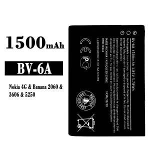 Batería BV-6A para Nokia Banana 2060 / 3606 / 5250