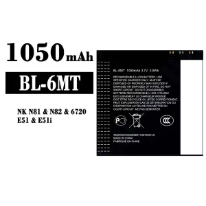 Batería BL-6MT para Nokia NK N81/N82/6720/E51/E51i