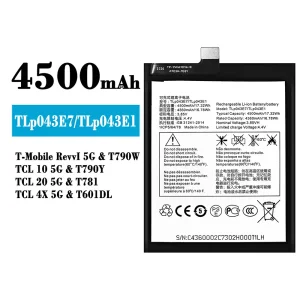 Batería TLP043E7/TLP043E1 para Alcatel T-Mobile RevvI 5G/TCL 10 5G/TCL 20 5G/TCL 4X 5G