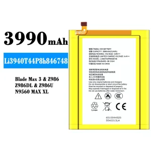 Batería Li3940T44P8h846748 para ZTE Blade Max 3