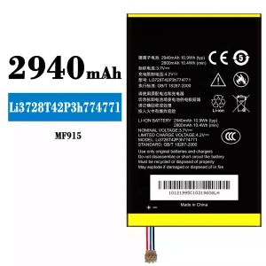 Batería Li3728T42P3h774771 para ZTE MF915