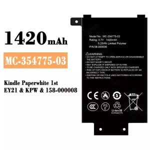 Batería MC-354775-03 para Amazon Kindle Paperwhite 1st /158-000008