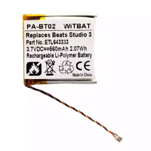 Batería de los auriculares Beats Solo Pro Wireless,Studio 2 B0500,Studio 2.0,Studio 3.0,SDHP-P1401